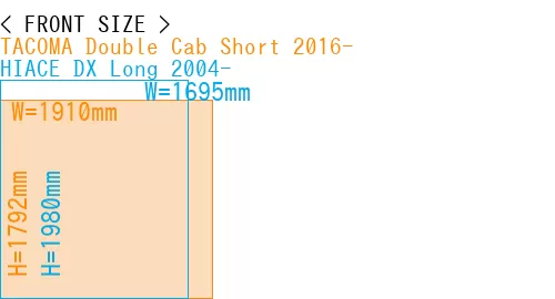 #TACOMA Double Cab Short 2016- + HIACE DX Long 2004-